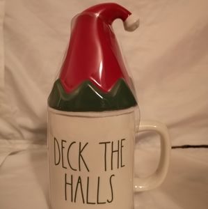 Rae Dunn deck the halls topper mug